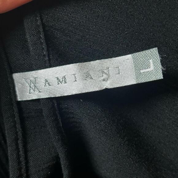 Black Pleated Asymmetrical Shawl Lace Trim Size L Floral Off The Shoulder - Picture 4 of 8